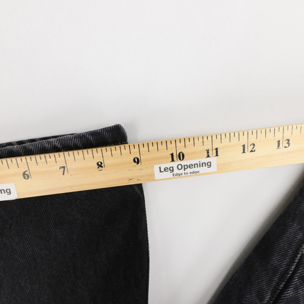 Levis 501 Jeans Mens 36x32 Black Straight Leg Button Fly Denim Original Fit - Picture 9 of 13